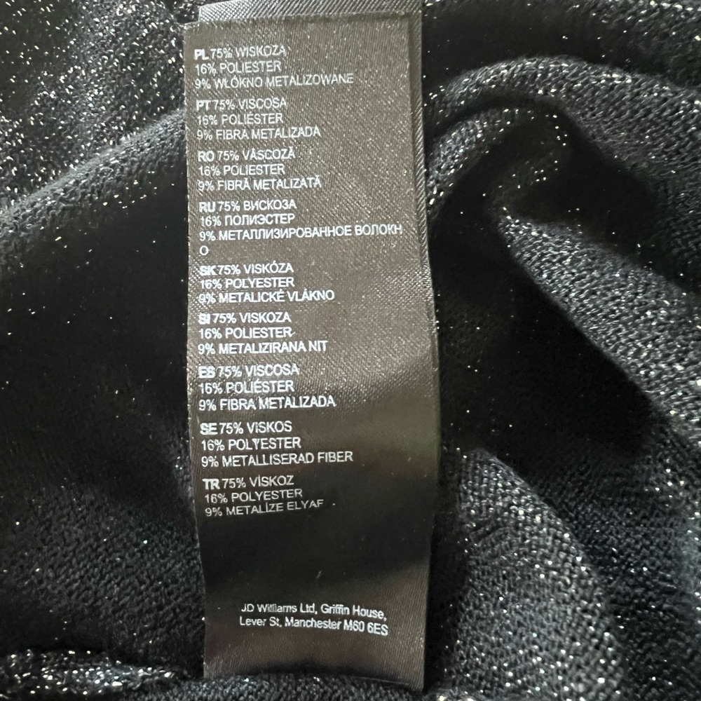 Capsule Women’s Sparkle Midi Metallic Dress in Black and Silver Size 8/10 - Picture 7 of 8